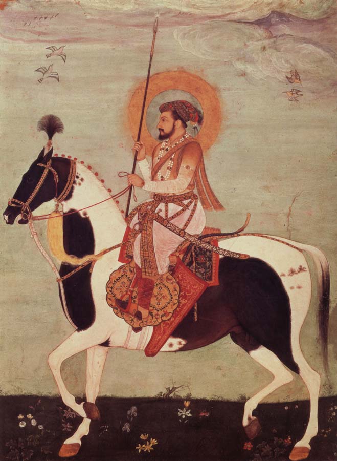 Horseman likeness of the Shah Dschahan, leaf out of the Shah-Dschahan-album period of the Schan Dschahan